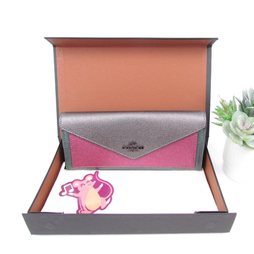 Coach Super Rare Color Soft Wallet In Colorblock - Picture 3 of 9
